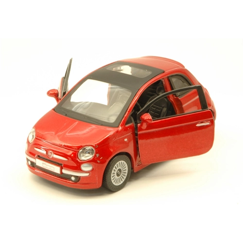 FIAT NUOVA 500 2007 RED 1:32 Burago Auto Stradali Modellino