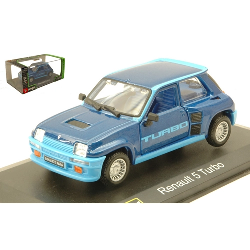 RENAULT 5 TURBO 1982 BLUE 1:32 Burago Auto Stradali Modellino