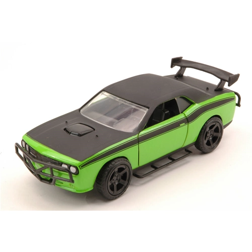 DODGE LETTY'S CHALLENGER SRT8 OFF ROAD 2008 FAST & FURIOUS VII GREEN/BLACK 1:32 Jada Toys Movie Modellino