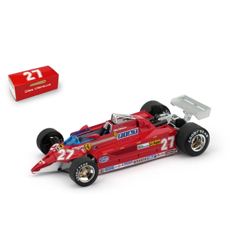 FERRARI 126CK TURBO AEROPORTO ISTRANA 1981 1^ G.VILLENEUVE VS F104S 1:43 Brumm Formula 1 Modellino