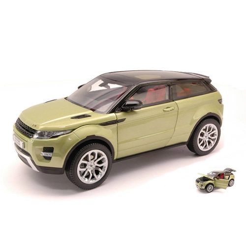 RANGE ROVER EVOQUE 2011 LIGHT METALLIC GREEN 1:18 Welly Auto Stradali Modellino
