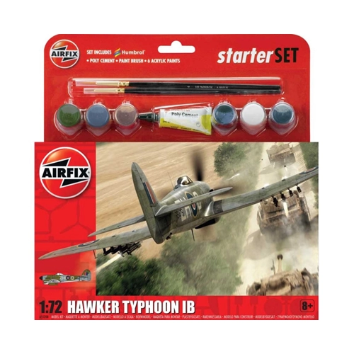 HAWKER TYPHOON IB STARTER SET KIT 1:72 Airfix Kit Aerei Modellino