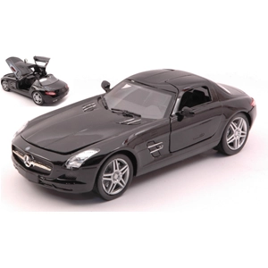 MERCEDES SLS AMG 2010 BLACK 1:24 New Ray Auto Stradali Modellino