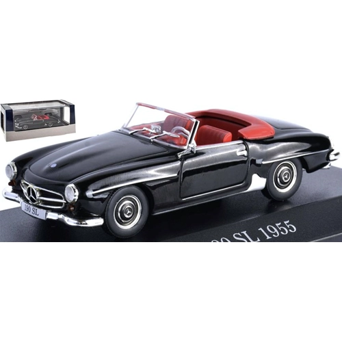 MERCEDES 190 SL CABRIOLET 1955 BLACK 1:43 Editoria Auto Stradali Modellino