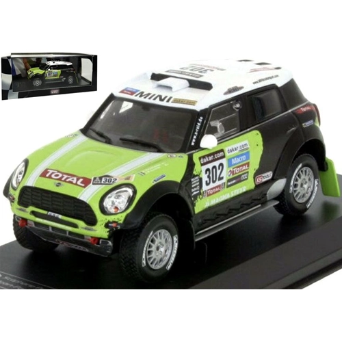 MINI ALL 4 RACING N.302 DAKAR RALLY PETERHANSEL-COTTRET 1:43 Editoria Auto Rally Modellino