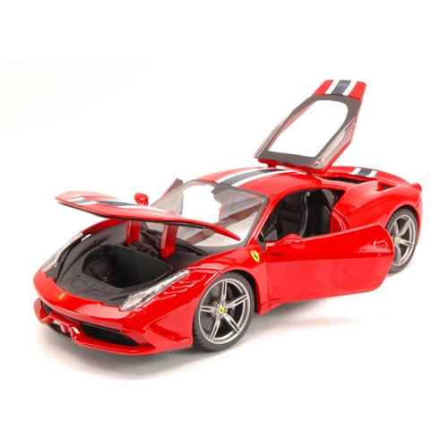 FERRARI 458 SPECIALE 2014 RED 1:18 Burago Auto Stradali Modellino