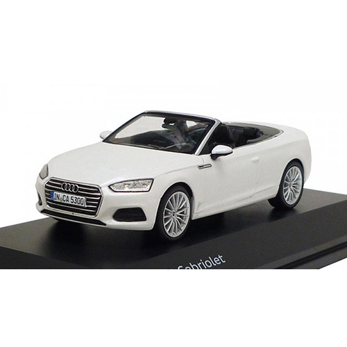 AUDI A5 CONVERTIBLE GLACIER 2017 WHITE 1:43 Norev Auto Stradali Modellino