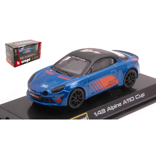 ALPINE A110 CUP N.36 2019 1:43 Burago Auto Competizione Modellino