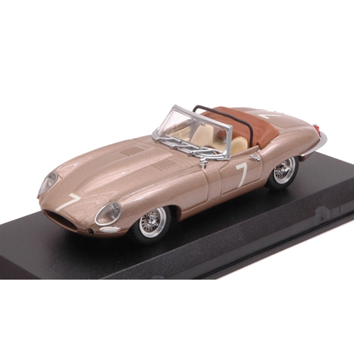 JAGUAR E SPIDER N.7 DEL MAR USA 1961 W.BARNITZ 1:43 Best Model Auto Competizione Modellino