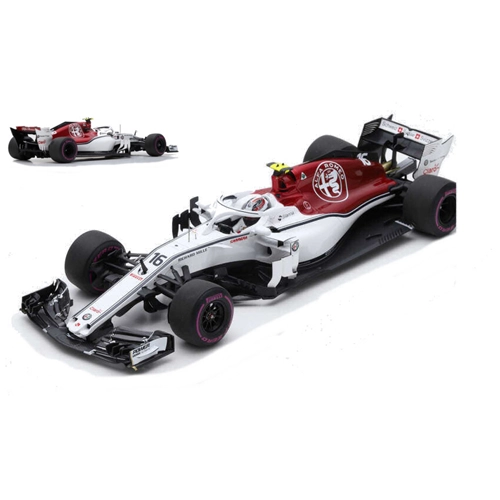 ALFA ROMEO SAUBER F1 C.LECLERC 2018 N.16 6th AZERBAIJAN GP 1:18 Spark Model Formula 1 Modellino