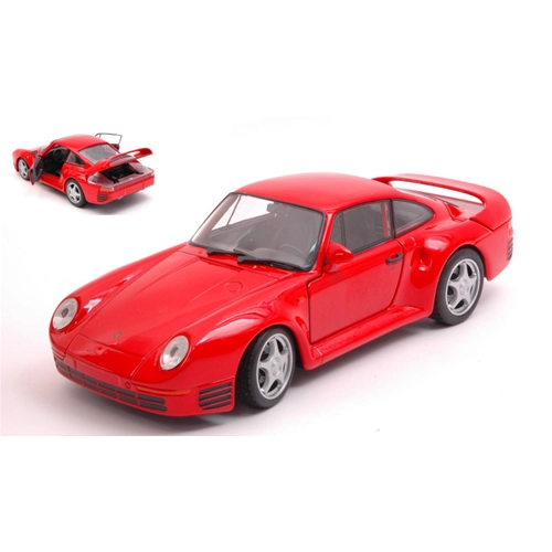 PORSCHE 959 1986 RED 1:24 Welly Auto Stradali Modellino