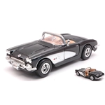 CHEVROLET CORVETTE 1959 BLACK 1:24 MotorMax Auto Stradali Modellino