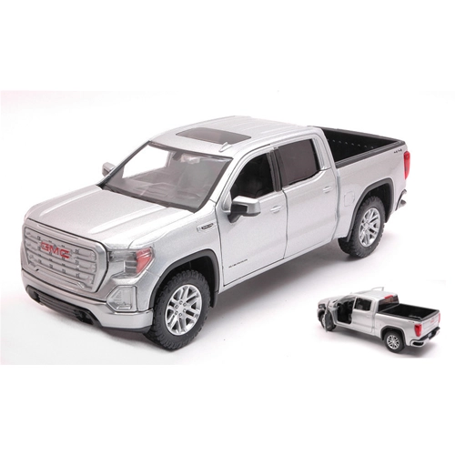 GMC SIERRA 1500 SLT CREW CAB 2019 SILVER 1:27 MotorMax Auto Stradali Modellino