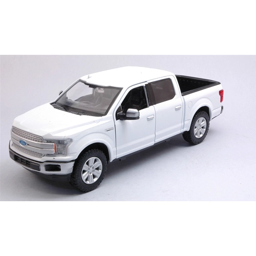 FORD F-150 LARIAT CREW CAB 2019 WHITE 1:27 MotorMax Auto Stradali Modellino