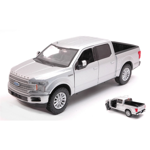 FORD F-150 LIMITED CREW CAB 2019 SILVER 1:27 MotorMax Auto Stradali Modellino