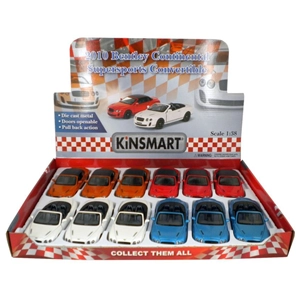 BENTLEY CONTINENTAL SUPERSPORTS CONVERTIBLE 2010 cm 12,5 Colori Assortiti (1 Modellino a Scelta) 1:38 Kinsmart Modellismo Giocattolo Modellino