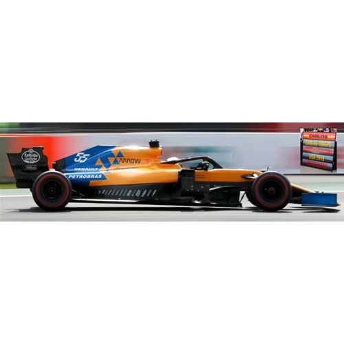 MC LAREN C.SAINZ JR.2019 N.55 USA GP 100th GP WITH PIT BOARD 1:43 Spark Model Formula 1 Modellino