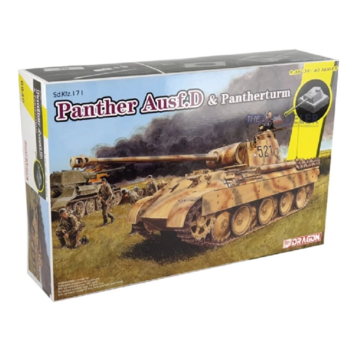 SD.KFZ.171 PANTHER AUSF.D MIT PANTHERTUM KIT 1:35 Dragon Kit Mezzi Militari Modellino