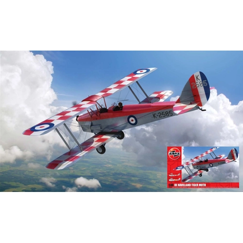 DE HAVILLAND D.H.82a TIGER MOTH KIT 1:48 Airfix Kit Aerei Modellino