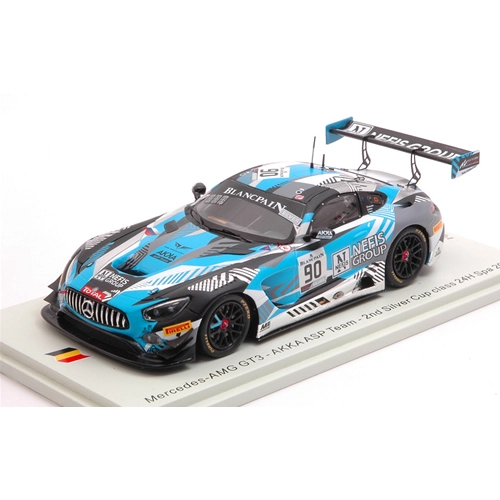 MERCEDES GT3 N.90 2nd SILVER CUP 24 H SPA 2019 BASTIAN-FRAGA-BOGUSLAVSKIY 1:43 Spark Model Auto Competizione Modellino