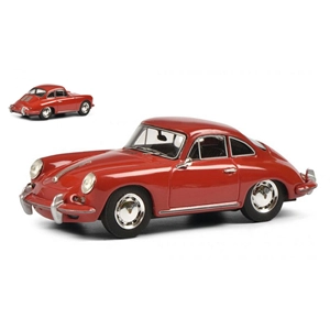 PORSCHE 356 SC COUPE 1961 RED 1:43 Schuco Auto Stradali Modellino