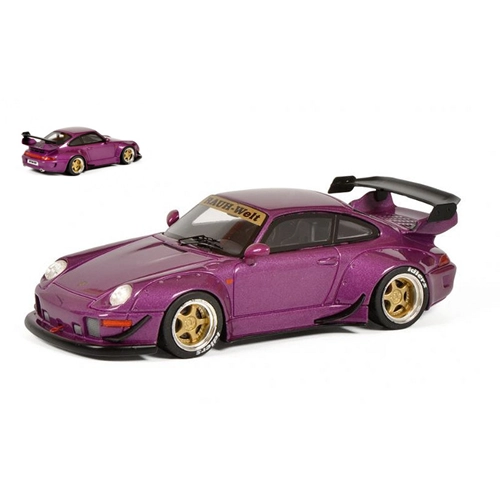 PORSCHE RAUH-WELT RWB 911 964 2000 PURPLE 1:43 Schuco Auto Stradali Modellino