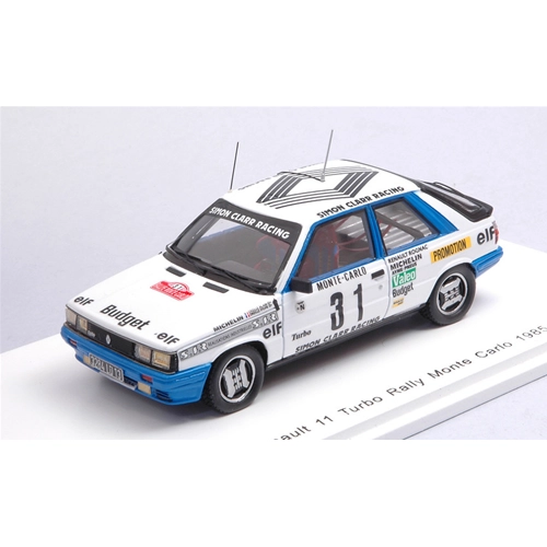 RENAULT 11 TURBO N.31 RALLY MONTE CARLO 1985 A.OREILLE-S.OREILLE 1:43 Spark Model Auto Rally Modellino