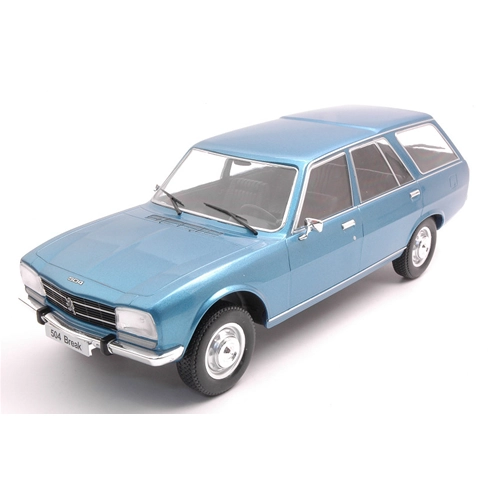 PEUGEOT 504 BREAK 1976 STATION WAGON METALLIC BLUE 1:18 ModelCarGroup Auto Stradali Modellino