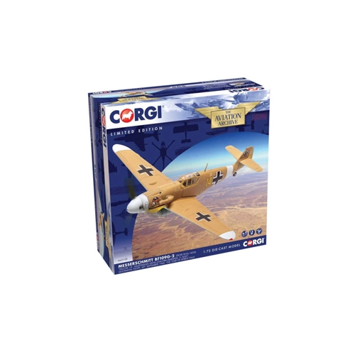 MESSERSCHMITT BF109G-2 ASSO DELLA LUFTWAFFE HANS JOACHIM MARSEILLE 1:72 Corgi Aerei Modellino
