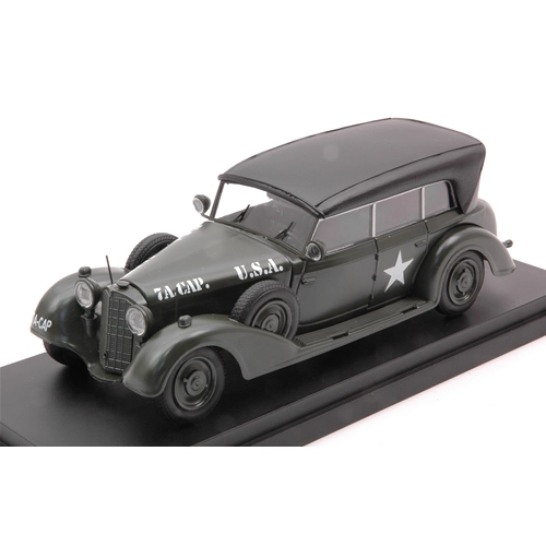 MERCEDES 770 W USA ARMY 1945 WITH CLOSED ROOF 1:43 Rio Mezzi Militari Modellino
