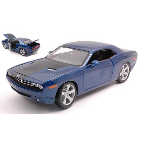 DODGE CHALLENGER CONCEPT 2006 BLUE 1:18 Maisto Auto Stradali Modellino