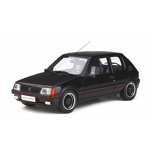PEUGEOT 205 GTI GUTMANN 1988 BLACK 1:18 Ottomobile Auto Stradali Modellino