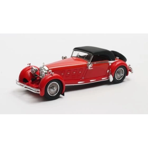 MERCEDES 680S ARMBRUSTER ROADSTER 1930 CLOSED RED 1:43 Matrix Scale Models Auto d'Epoca Modellino