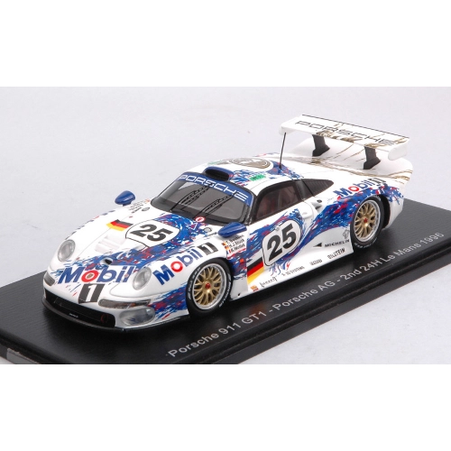 PORSCHE 911 GT1 N.25 2nd LE MANS 1996 STUCK-WOLLEK-BOUTSEN 1:43 Spark Model Auto Competizione Modellino