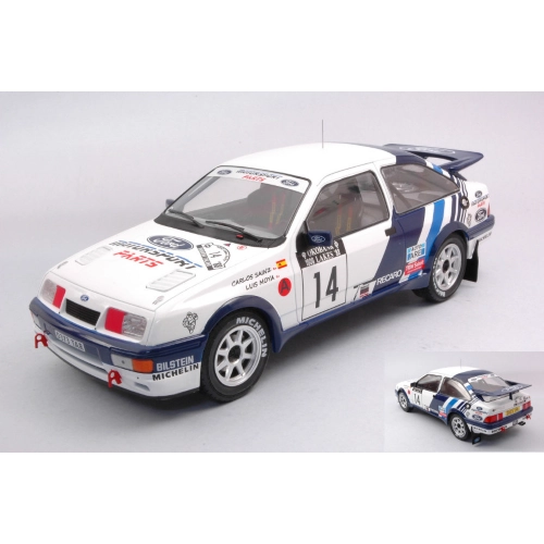 FORD SIERRA RS COSWORTH N.14 1000 LAKES RALLY 1988 SAINZ-MOYA 1:18 Ixo Model Auto Rally Modellino
