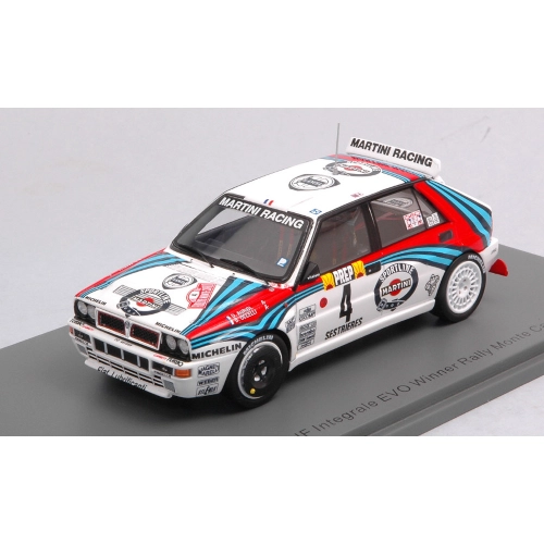 LANCIA DELTA HF INTEGRALE EVO N.4 WINNER MONTE CARLO 1992 AURIOL-OCCELLI 1:43 Spark Model Auto Rally Modellino