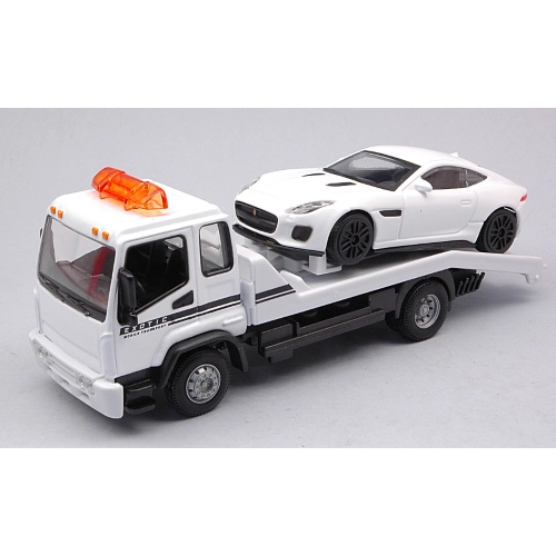 PORTAUTO TOW TRUCK + JAGUAR F-TYPE 1:43 Burago Camion Modellino