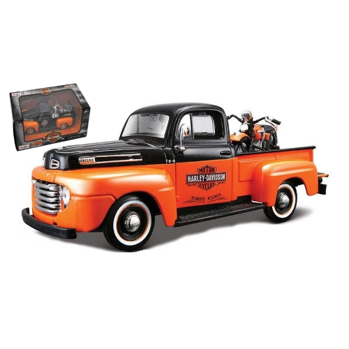 FORD F-1 PICK UP 1948 H.DAVIDSON W/1948 FL PANHEAD 1:24 Maisto Tuning Modellino
