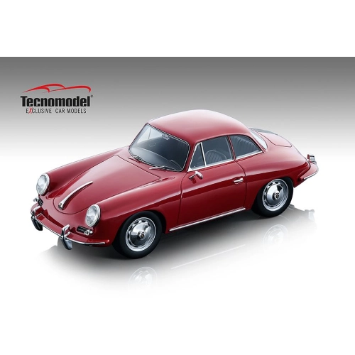 PORSCHE 356 KARMANN HARDTOP 1961 GLOSS RED 1:18 Tecnomodel Auto Stradali Modellino