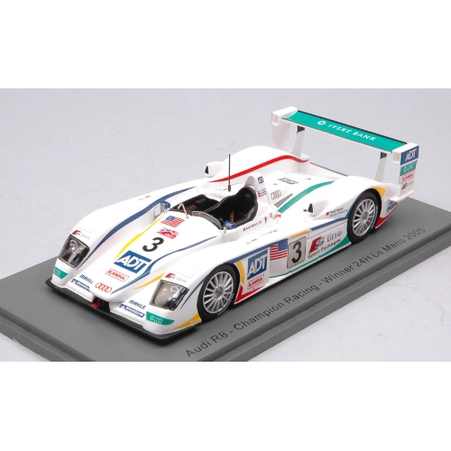 AUDI R8 N.3 WINNER LE MANS 2005 M.WERNER-JJ LETHO-T.KRISTENSEN 1:43 Spark Model Auto Competizione Modellino