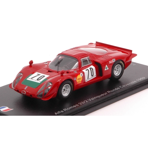 ALFA ROMEO 33.2 N.70 WINNER RONDE CEVENOLE 1969 IGNACIO GIUNTI 1:43 Spark Model Auto Competizione Modellino