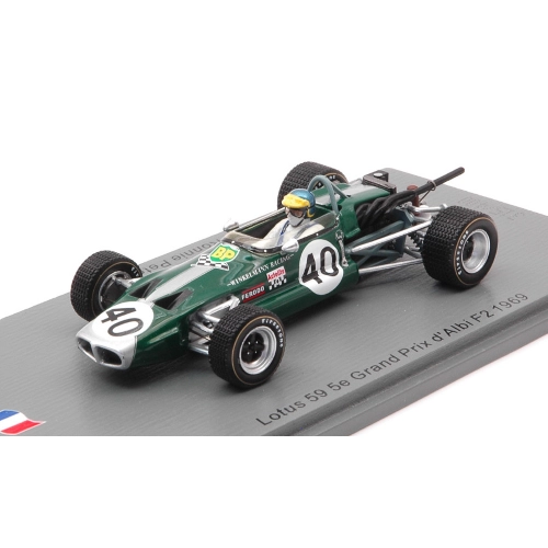 LOTUS 59 RONNIE PETERSON 1969 N.40 5e GRAND PRIX D'ALBI F2 1:43 Spark Model Formula 1 Modellino