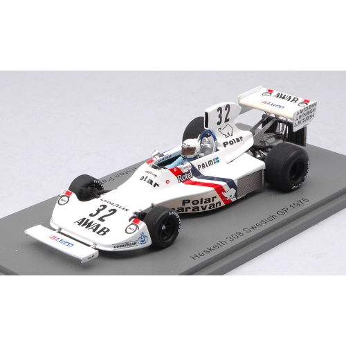 HESKETH 308 TORSTEN PALM 1975 N.32 SWEDISH GP 1:43 Spark Model Formula 1 Modellino