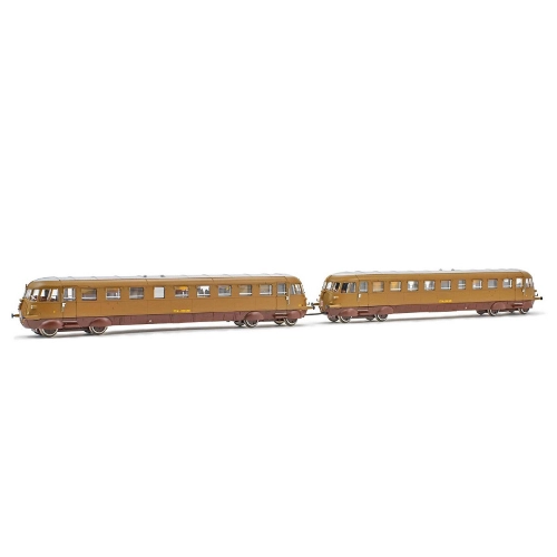 FS AUTOMOTRICI Aln 556 1a SERIE 1206 MOTORIZZATA+1225 FOLLE EP.III-IV H0 1:87 Rivarossi Treni Modellino