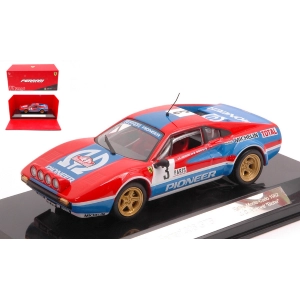 FERRARI 308 GTB PIONEER (NIGHT) N.3 RALLY MONTECARLO1982 ANDRUET-BICHE 1:43 Burago Auto Rally Modellino