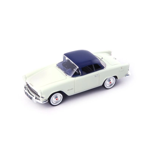 SIMCA ARONDE PLEIN CIEL 1957 LIGHT GREEN-DARK BLUE 1:43 Autocult Auto Stradali Modellino