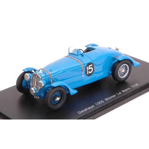 DELAHAYE 135 CS N.15 WINNER LE MANS 1938 E.CHABOUD-J.TREMOULET 1:43 Spark Model Auto Competizione Modellino