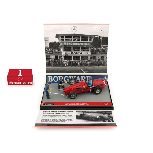 FERRARI 500 F2 ALBERTO ASCARI 1953 N.1 GERMANY GP 1:43 Brumm Formula 1 Modellino
