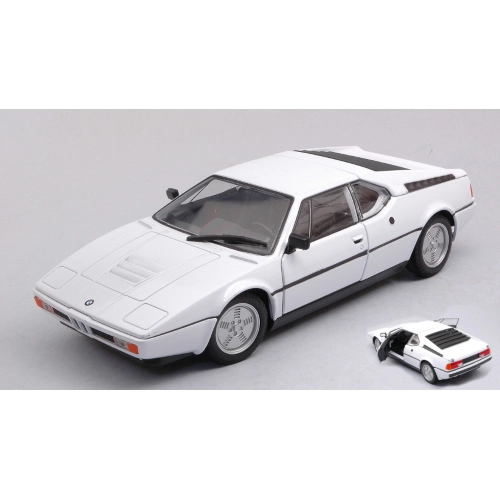 BMW M1 1987 WHITE 1:24 Welly Auto Stradali Modellino