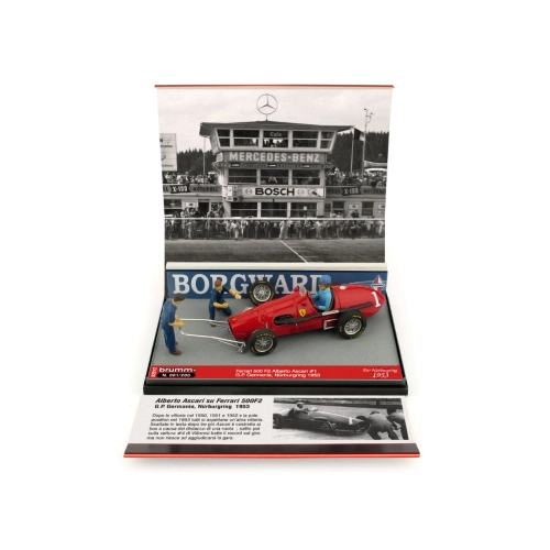FERRARI 500 F2 ALBERTO ASCARI 1953 N.1 GERMANY GP 1:43 Brumm Formula 1 Modellino